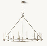 19TH C. ENGLISH OPENWORK ROUND CHANDELIER 60"